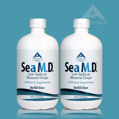 Sea M.D. Concentrated Trace Mineral Drops 2 Pack 550 ml Bundle