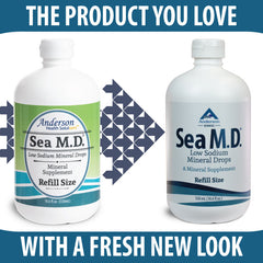 Sea M.D. Concentrated Trace Mineral Drops 2 Pack 550 ml Bundle