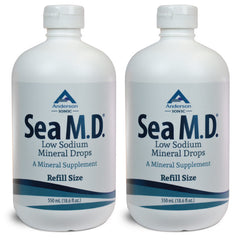 Sea M.D. Concentrated Trace Mineral Drops 2 Pack 550 ml Bundle