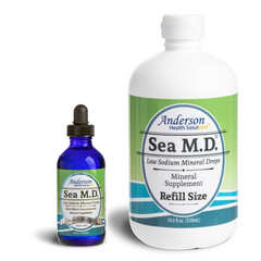 Sea M.D. Concentrated Trace Mineral Drops 120 ml & 550 ml Bundle