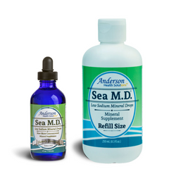 Sea M.D. Concentrated Trace Mineral Drops 120 ml & 250 ml Bundle